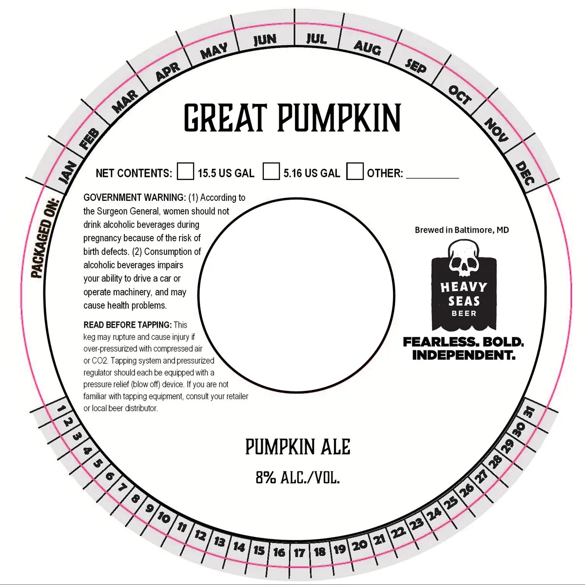 Great Pumpkin label art — HEAVY SEAS