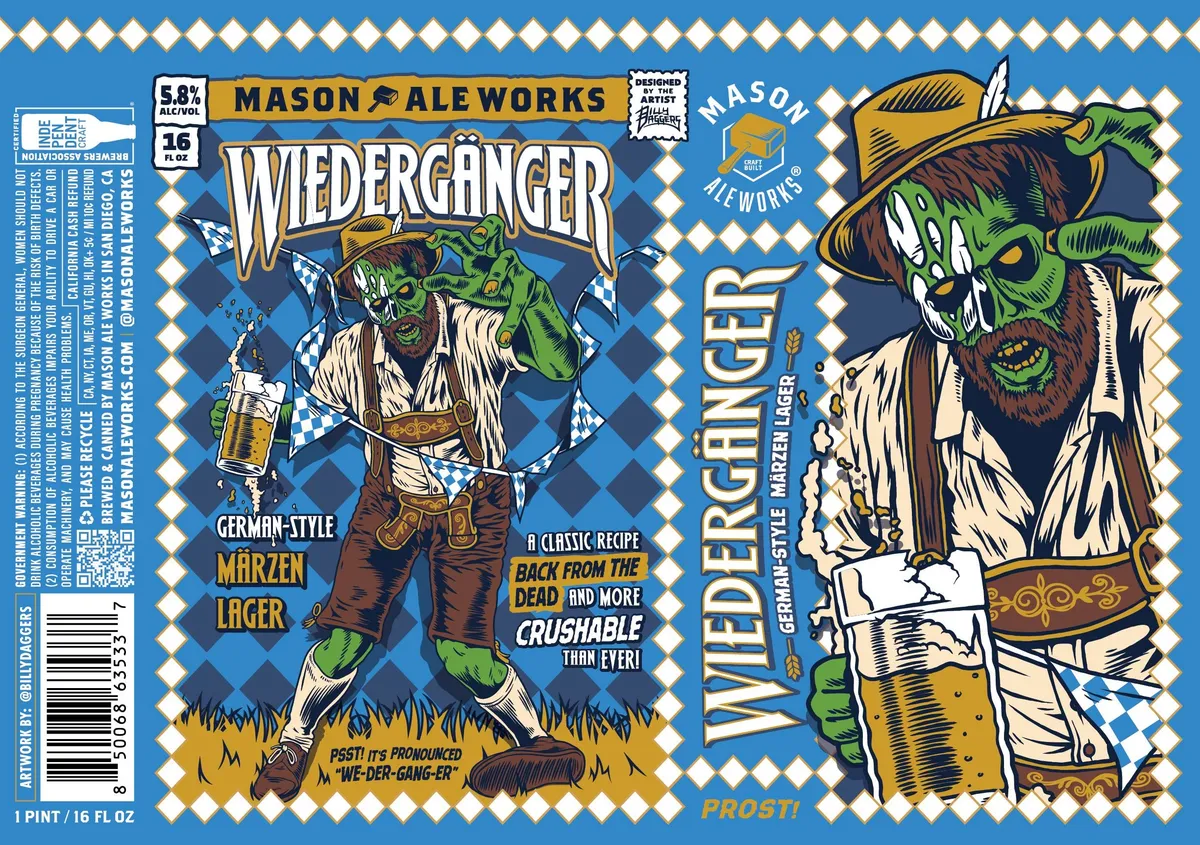 Wiedergänger label art — MASON ALE WORKS