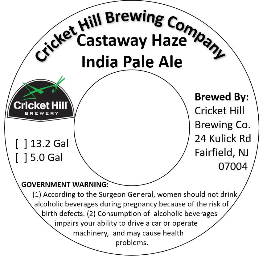 Castaway Haze — full label as filed with TTB