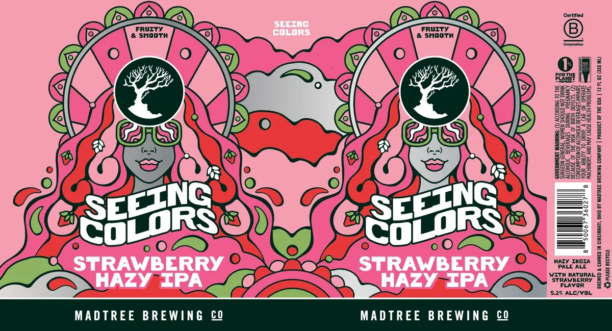 Seeing Colors Strawberry Hazy IPA — full label as filed with TTB