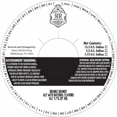 Orange Shandy label