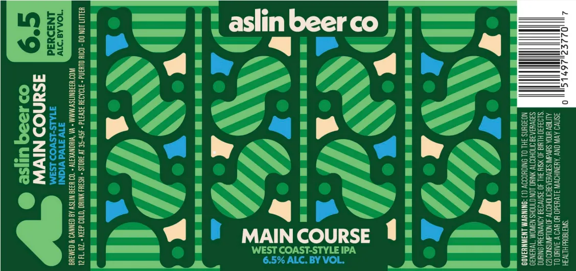 Main Course label art — ASLIN BEER CO