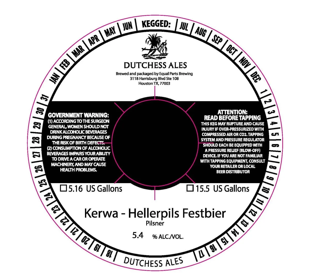 Kerwa - Hellerpils Festbier label art — DUTCHESS ALES