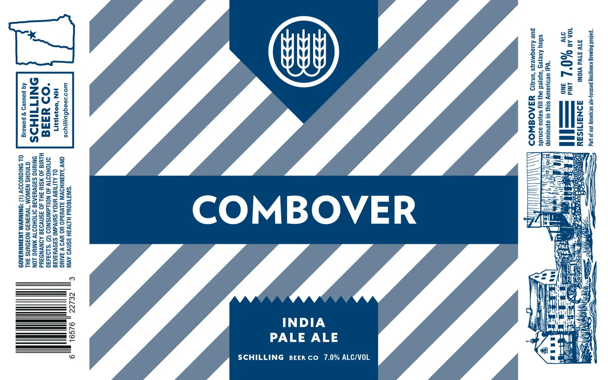 Combover label art — SCHILLING BEER CO.