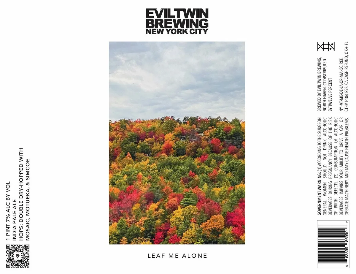 Leaf Me Alone label art — EVIL TWIN BREWING NEW YORK CITY