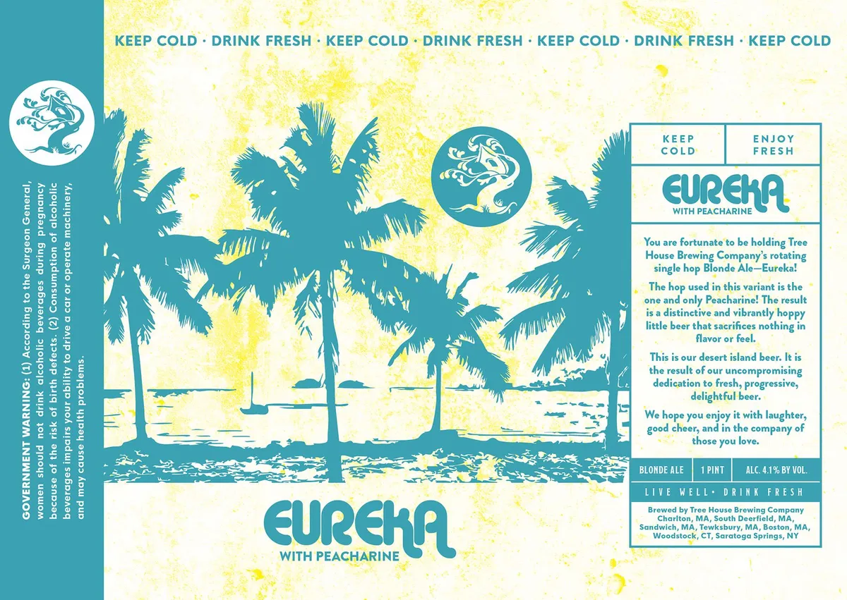 Eureka With Peacharine label art — EUREKA WITH PEACHARINE