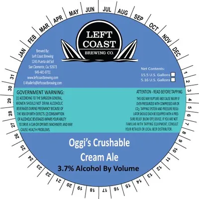 Oggi's Crushable Cream Ale label