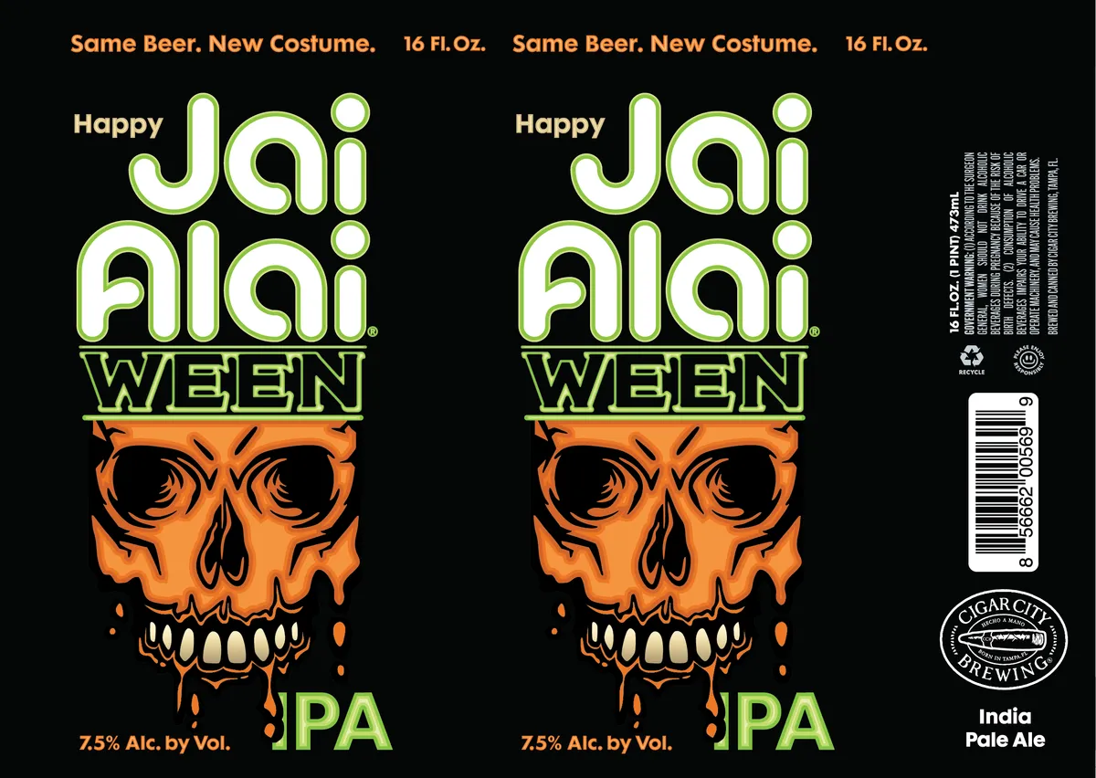 Happy Jai Alai label art — CIGAR CITY BREWING