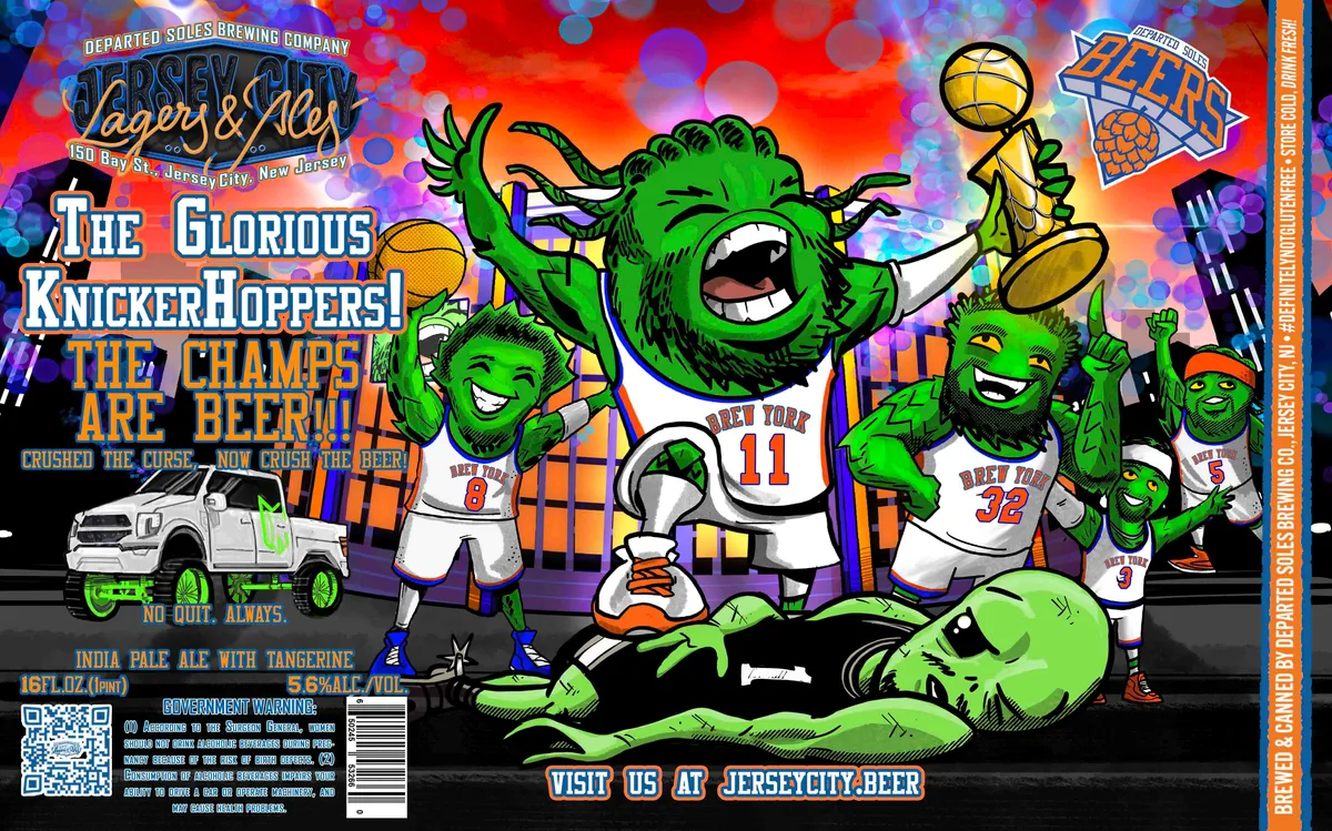 The Glorious Knickerhoppers label art — DEPARTED SOLES BREWING COMPANY