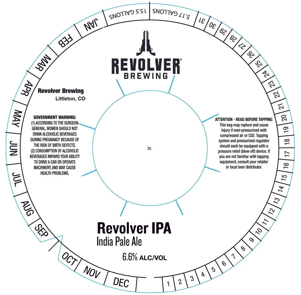 Revolver IPA label art — REVOLVER BREWING
