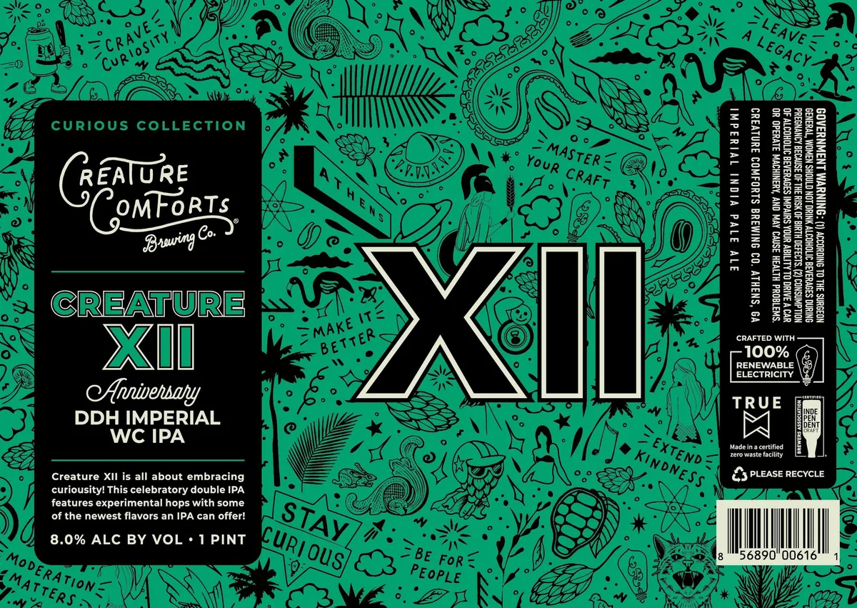Creature XII label art — CREATURE COMFORTS BREWING CO.