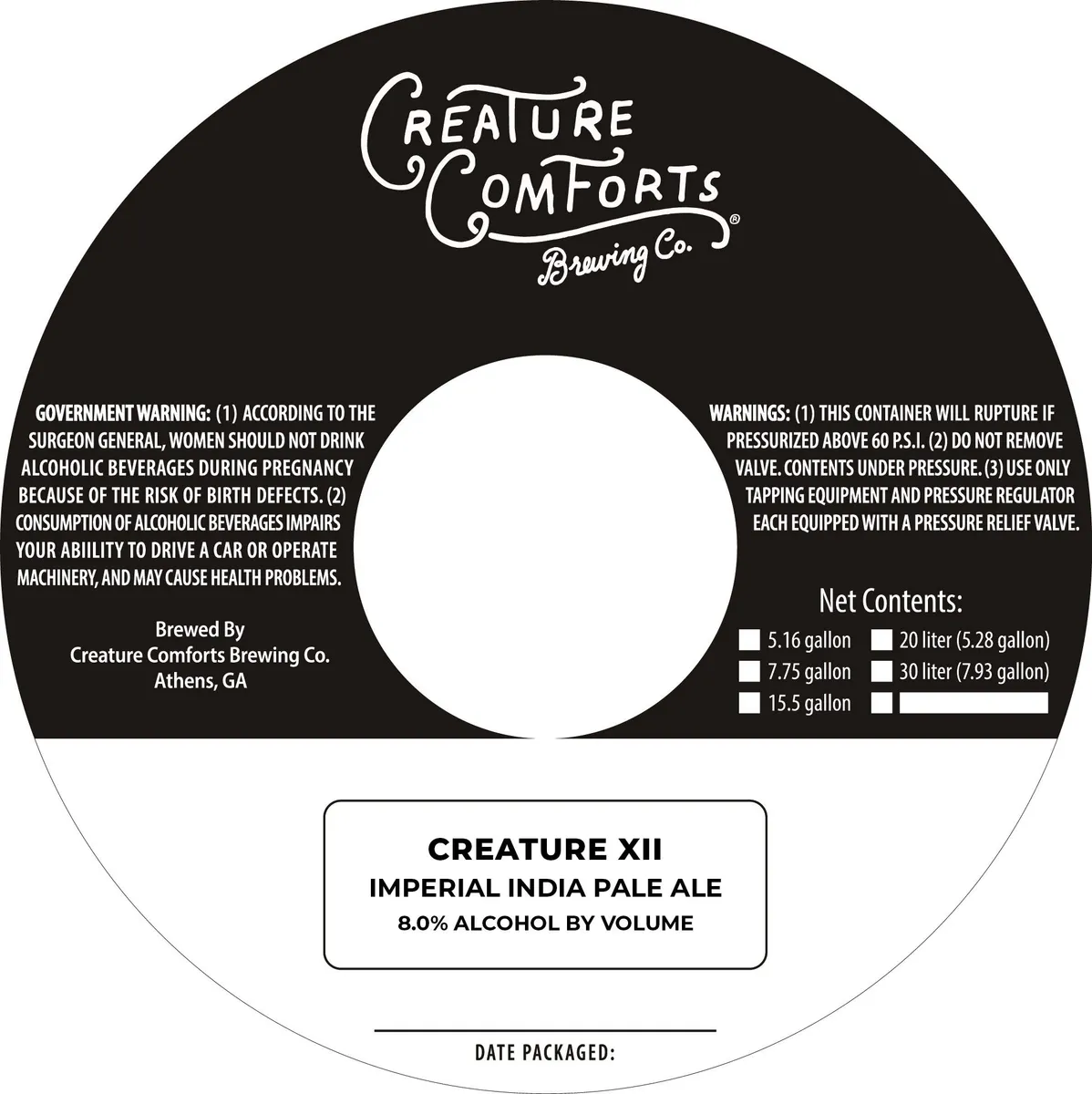Creature XII label art — CREATURE COMFORTS BREWING CO.