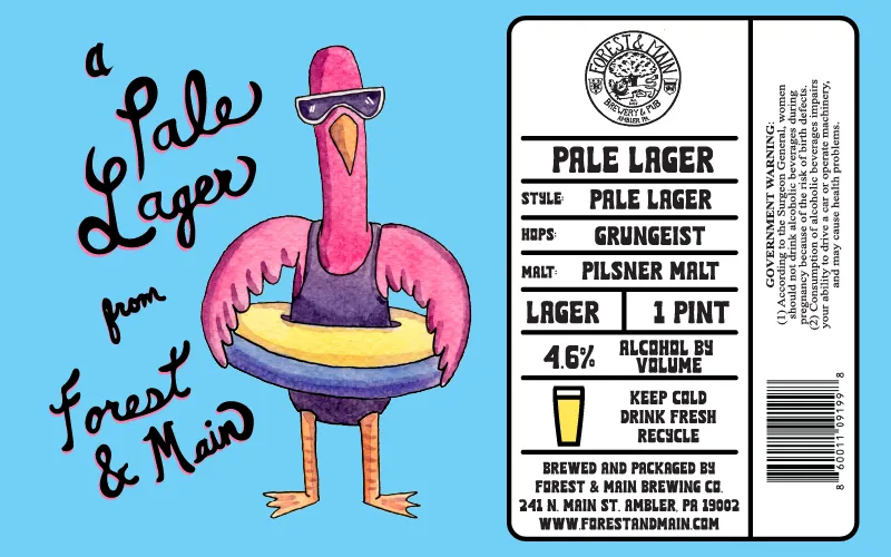 Pale Lager label art — PALE LAGER