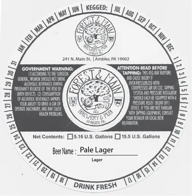 Pale Lager label