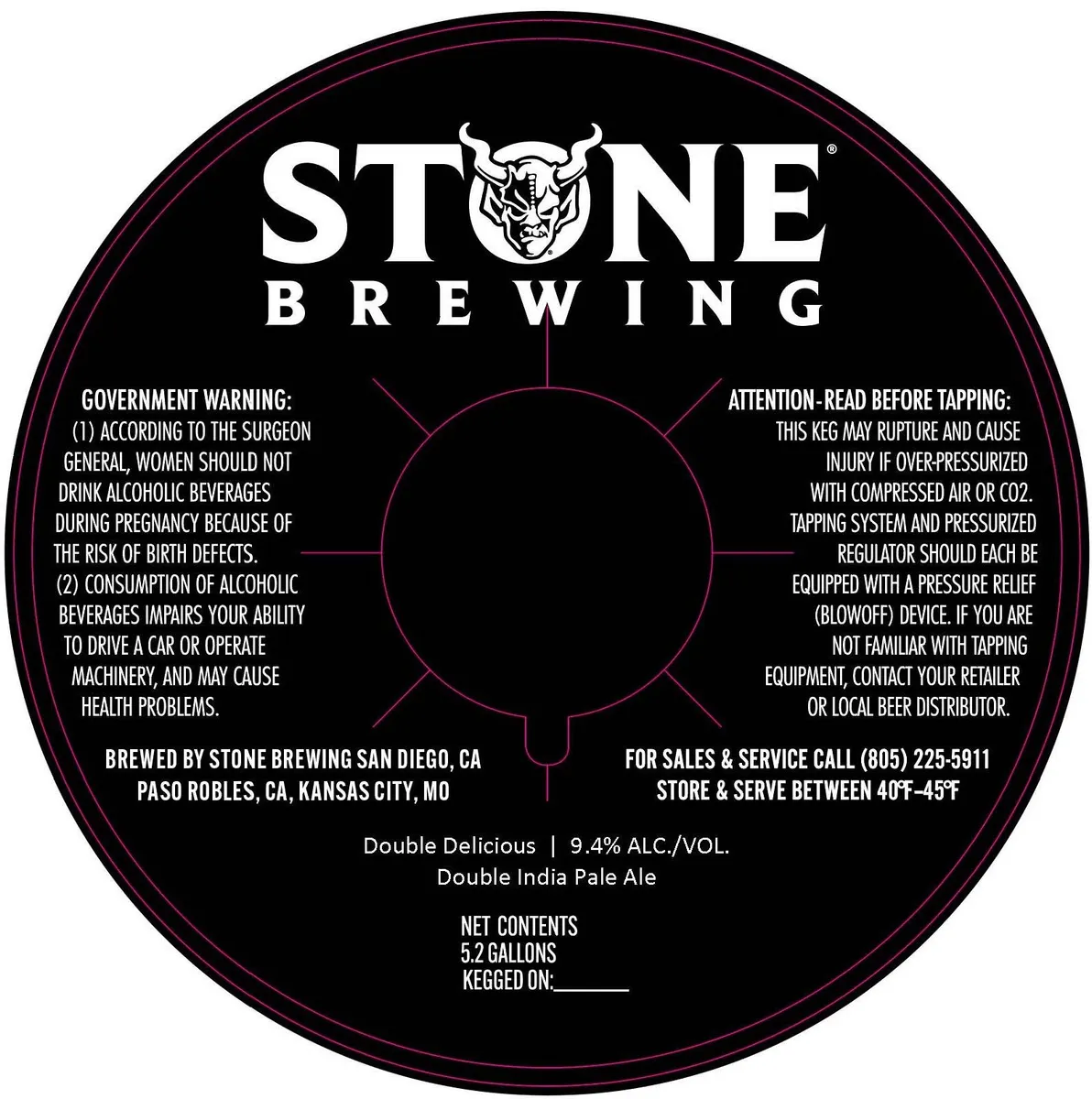 Double Delicious label art — STONE BREWING