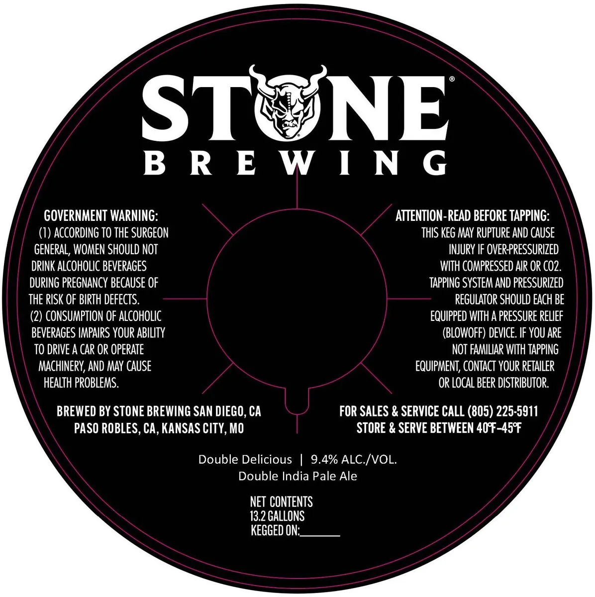 Double Delicious label art — STONE BREWING