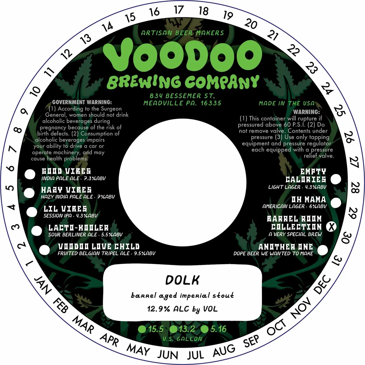 Dolk label art — BARREL ROOM COLLECTION