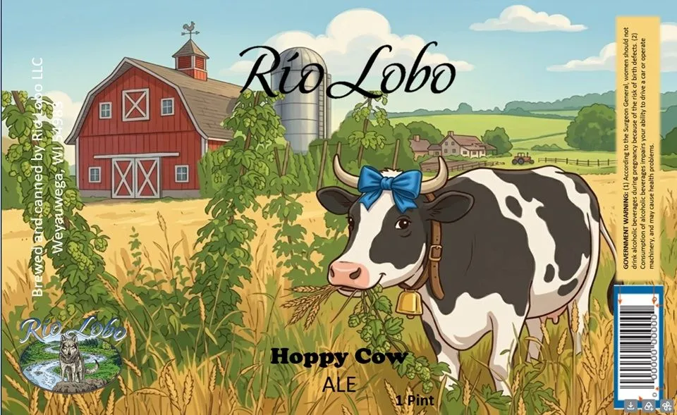 Hoppy Cow label