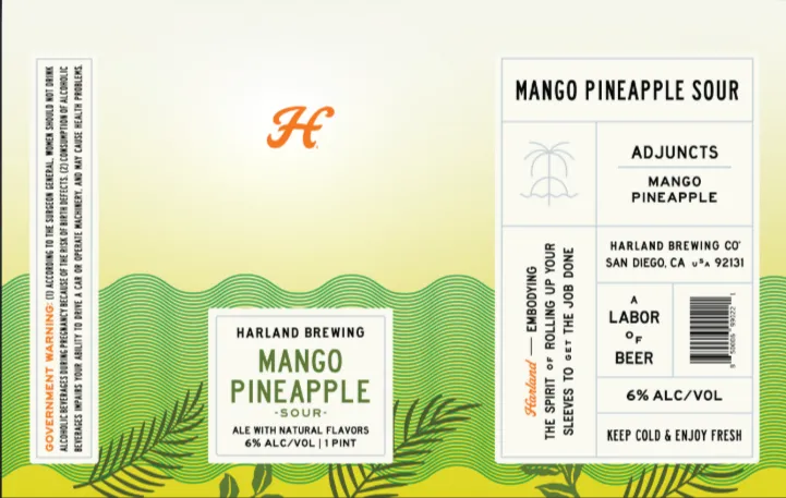 Mango Pineapple Sour — full label as filed with TTB