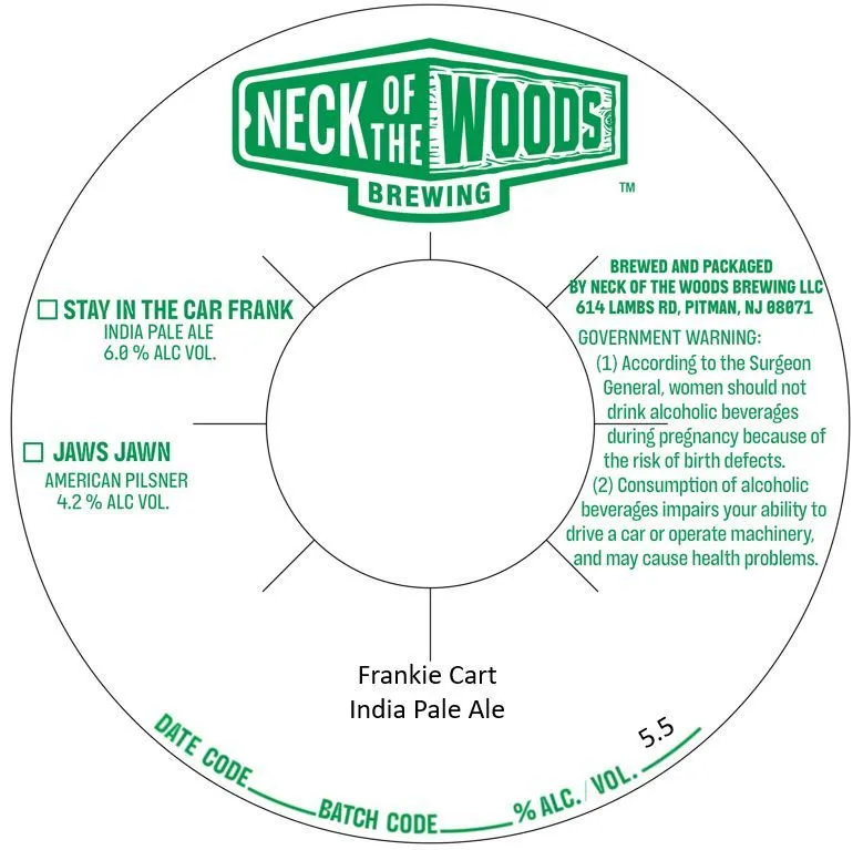 Frankie Cart — full label as filed with TTB