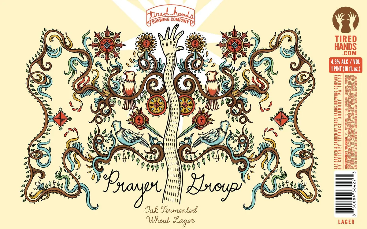 Prayer Group label art — TIRED HANDS BREWING COMPANY