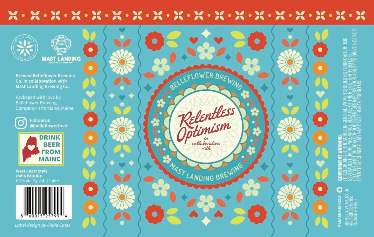 Relentless Optimism — full label as filed with TTB