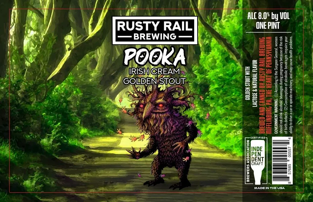 Pooka label art — RUSTY RAIL BREWING