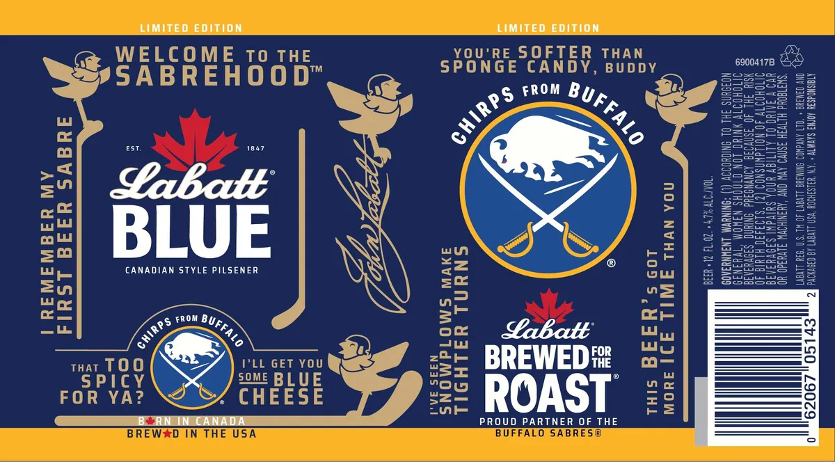 Labatt Blue label art — LABATT