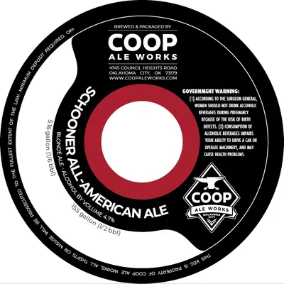 Schooner All-American Ale label
