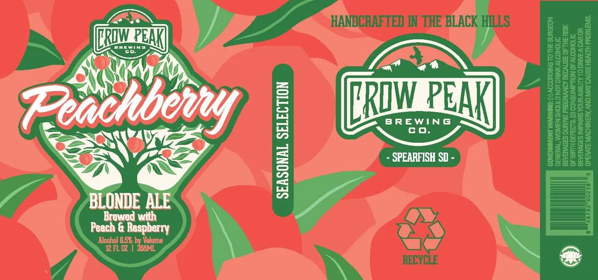 Peachberry Blonde Ale — full label as filed with TTB