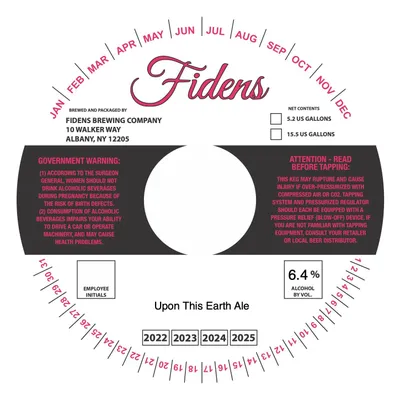 Upon This Earth Ale label