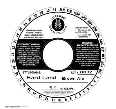 Hard Land Brown Ale label