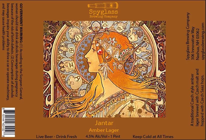 Jantar — full label as filed with TTB