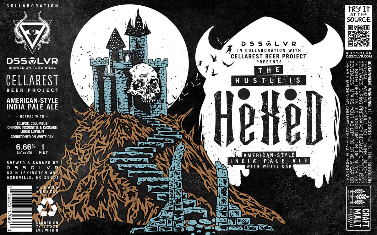 The Hustle Is Hexed label art — DSSOLVR
