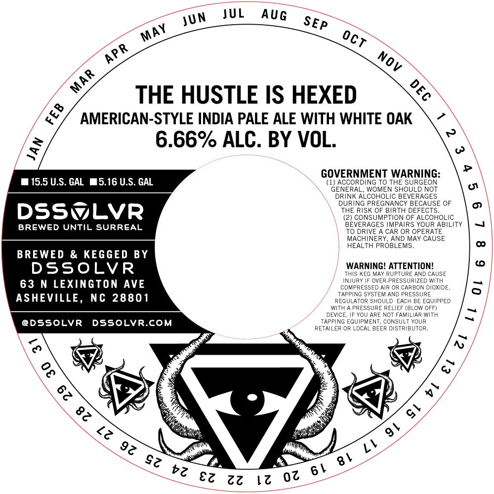The Hustle Is Hexed — full label as filed with TTB