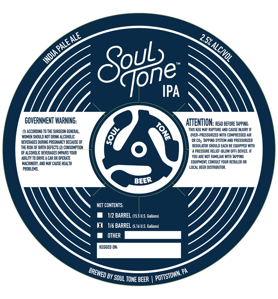 Soul Tone IPA label art — SOUL TONE BEER