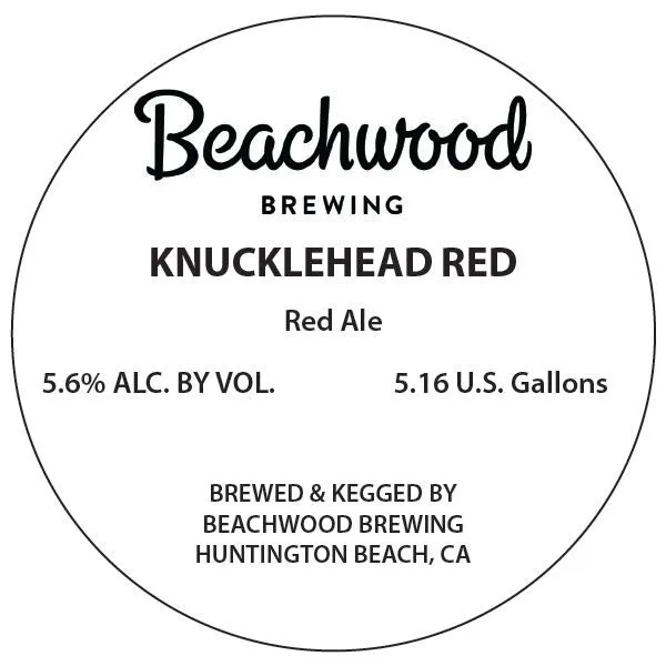 Knucklehead Red label art — BEACHWOOD