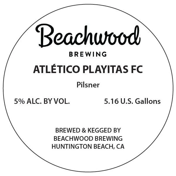Atlético Playitas FC label art — BEACHWOOD