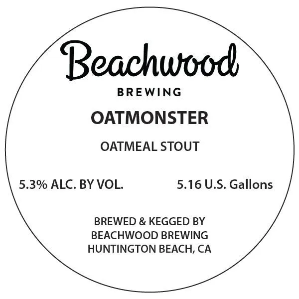 Oatmonster label art — BEACHWOOD