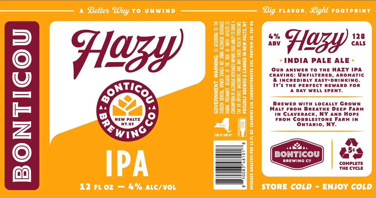 Hazy IPA label art — HAZY