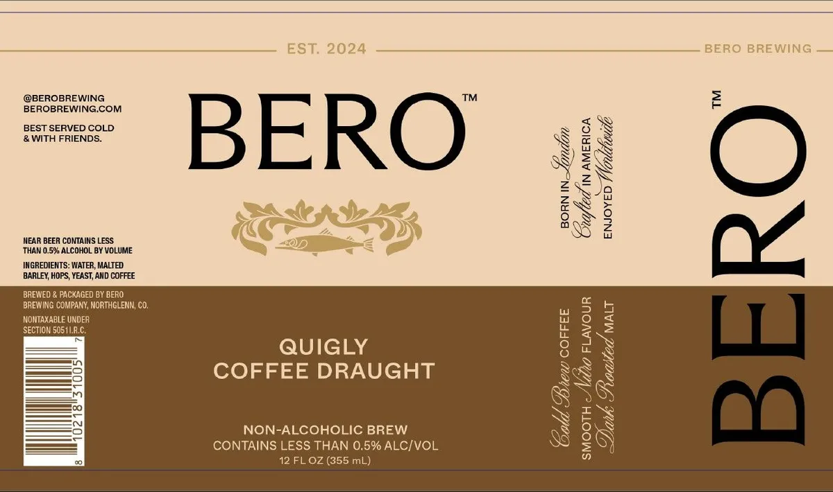 Quigly Coffee Draught — full label as filed with TTB