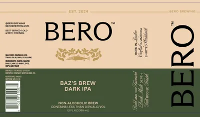 Baz's Brew Dark IPA label