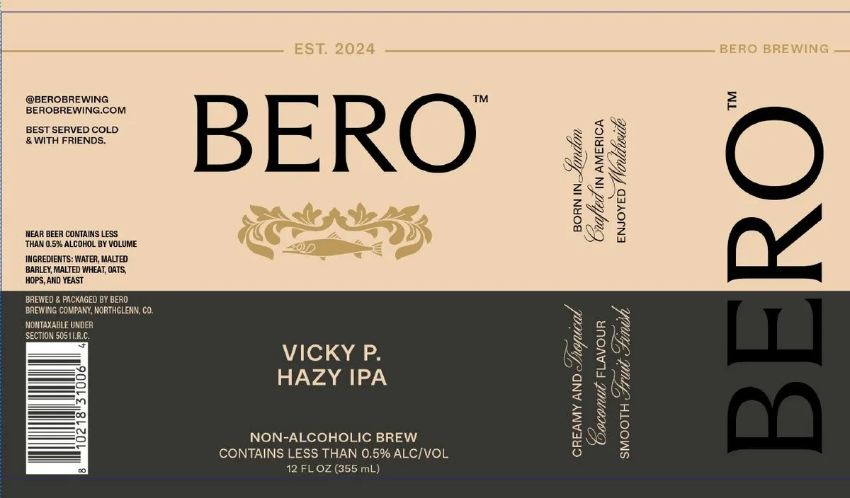 Vicky P. Hazy IPA — full label as filed with TTB