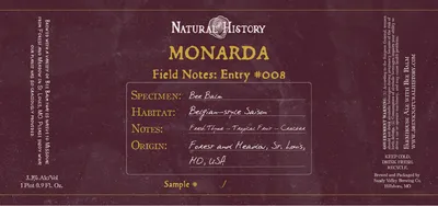 Monarda label