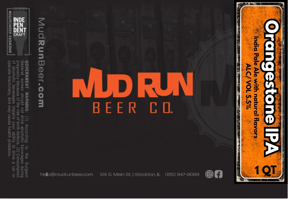 Orangestone IPA — full label as filed with TTB
