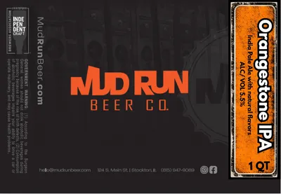 Orangestone IPA label