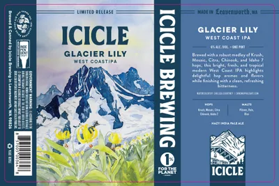 Glacier Lily West Coast IPA label