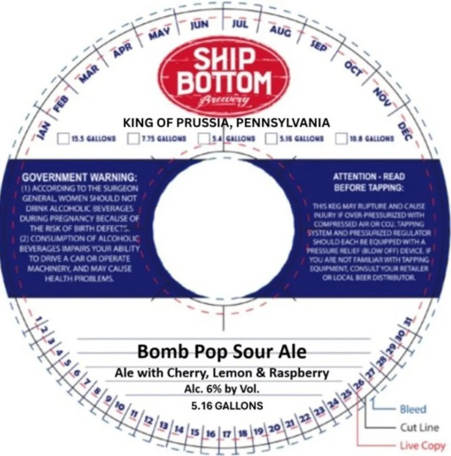 Bomb Pop Sour Ale — full label as filed with TTB
