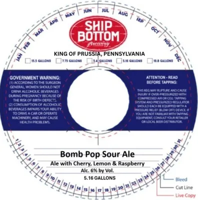 Bomb Pop Sour Ale label