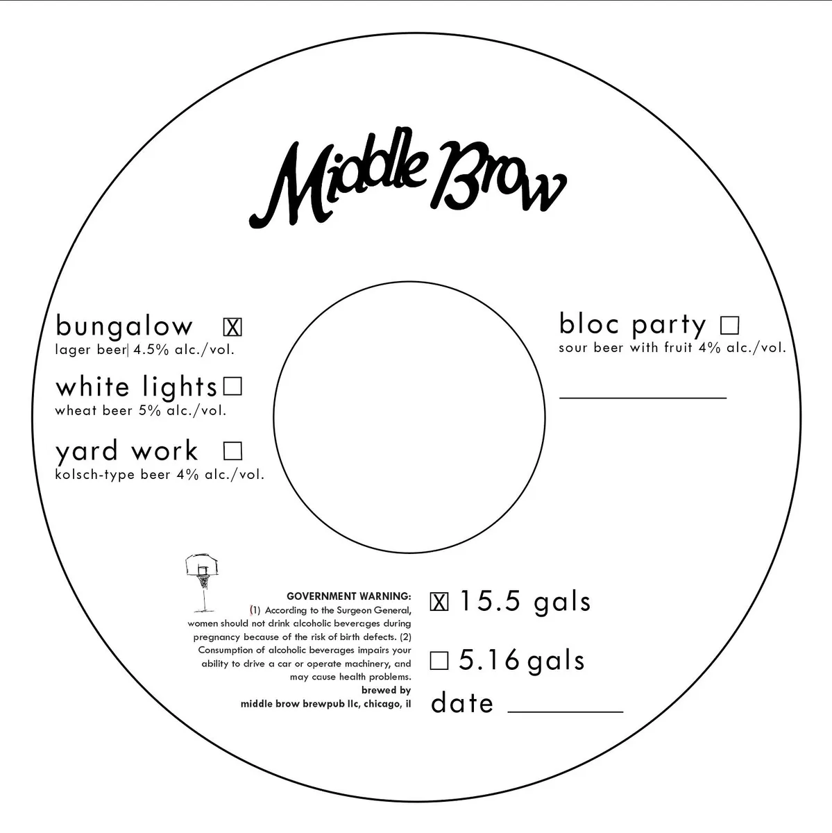 Bungalow — full label as filed with TTB